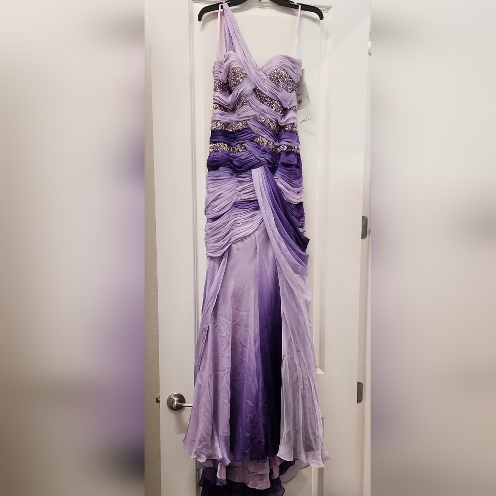 Evenings by Allure  one shoulder gown